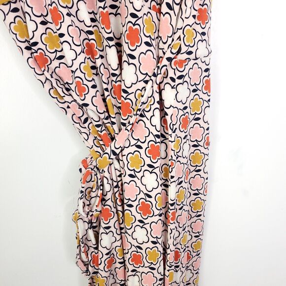 Boden Dress Womens 10 Wrap Tie Waist Frosting Floral Daisy Summer Knee Length - Picture 3 of 11